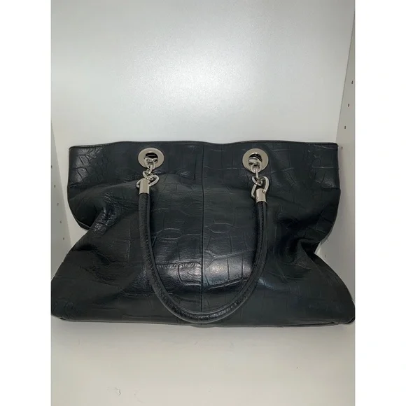 CYNTHIA Rowley Dark Blue Leather Tote - Picture 2 of 9